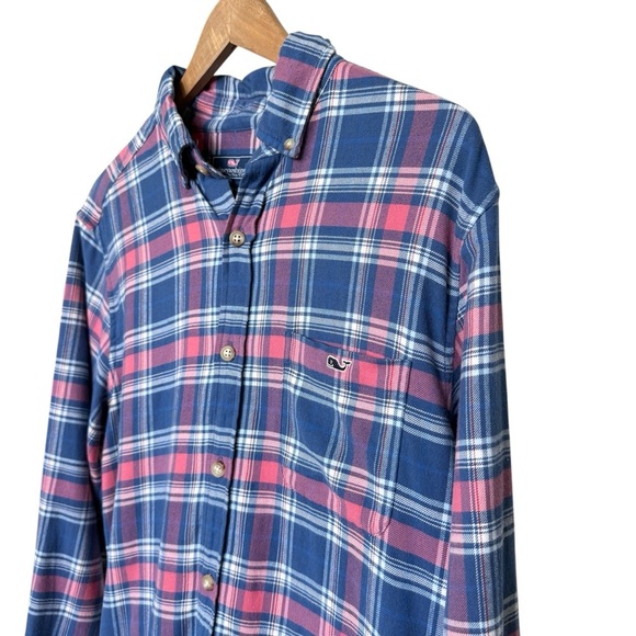 Vineyard Vines Men's M Flannel Plaid Button-Up Shirt Multicolor Long Sleeve - Picture 1 of 9